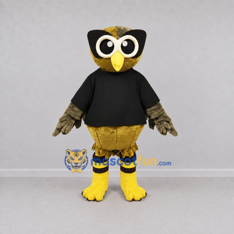 Custom Brown Owl Mascot Costume Adult Full Body Suit for School Events