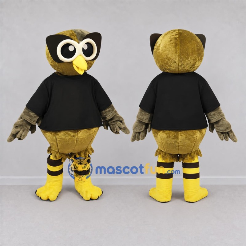 Custom Brown Owl Mascot Costume Adult Full Body Suit for School Events