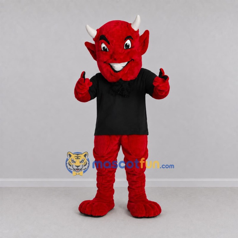 Custom Red Devil Mascot Costume Adult Full Body Suit for Halloween Events Custom Red Devil Mascot Costume Adult Full Body Suit for Halloween Events