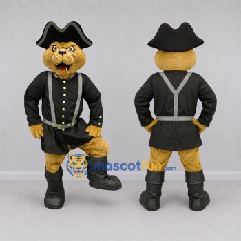 Custom Brown Cat Pirate Mascot Costume Adult Full Body Suit for Parades