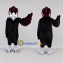 Custom Black and Burgundy Bird Mascot Costume Adult Full Body Suit for Sports Events