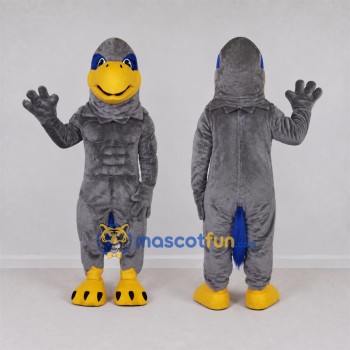 Custom Gray Bird Mascot Costume Adult Full Body Suit for Sports Events
