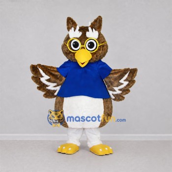 Custom Brown Owl Mascot Costume Adult Full Body Suit for School Events Custom Brown Owl Mascot Costume Adult Full Body Suit for School Events