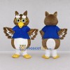 Custom Brown Owl Mascot Costume Adult Full Body Suit for School Events Custom Brown Owl Mascot Costume Adult Full Body Suit for School Events
