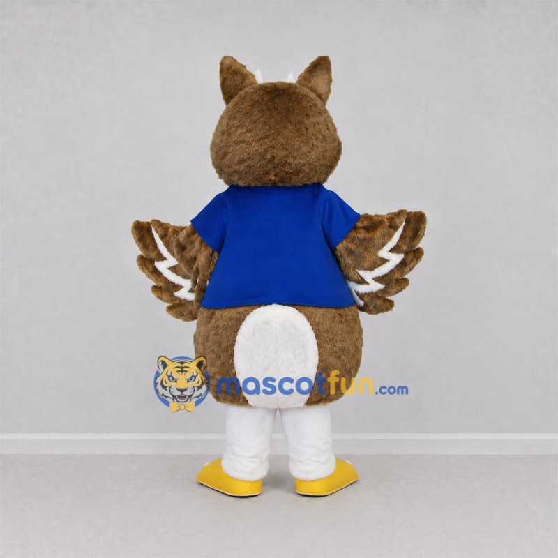 Custom Brown Owl Mascot Costume Adult Full Body Suit for School Events Custom Brown Owl Mascot Costume Adult Full Body Suit for School Events
