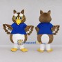 Custom Brown Owl Mascot Costume Adult Full Body Suit for School Events