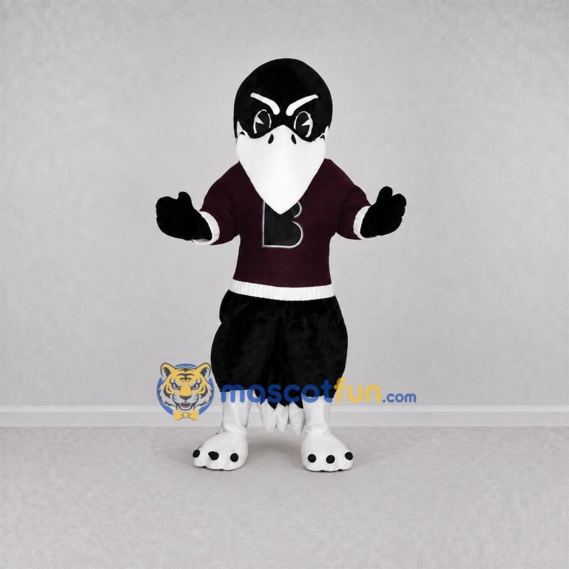 Custom Black and White Bird Mascot Costume Adult Full Body Suit for School Events Custom Black and White Bird Mascot Costume Adult Full Body Suit for School Events