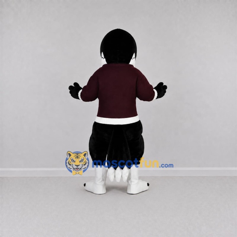Custom Black and White Bird Mascot Costume Adult Full Body Suit for School Events Custom Black and White Bird Mascot Costume Adult Full Body Suit for School Events