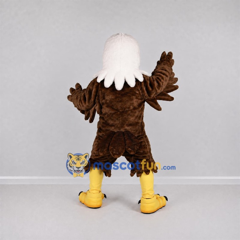 Custom Brown and White Bald Eagle Mascot Costume Adult Full Body Suit for Sports Events Custom Brown and White Bald Eagle Mascot Costume Adult Full Body Suit for Sports Events