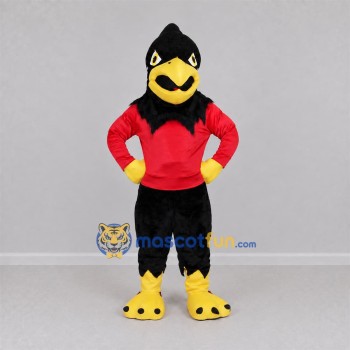 Custom Black Bird Mascot Costume Adult Full Body Suit for Sports Events Custom Black Bird Mascot Costume Adult Full Body Suit for Sports Events