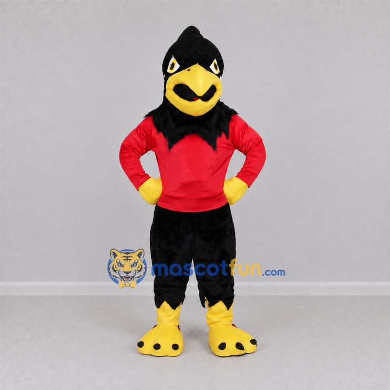 Custom Black Bird Mascot Costume Adult Full Body Suit for Sports Events Custom Black Bird Mascot Costume Adult Full Body Suit for Sports Events