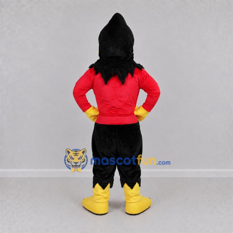 Custom Black Bird Mascot Costume Adult Full Body Suit for Sports Events Custom Black Bird Mascot Costume Adult Full Body Suit for Sports Events