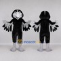 Custom Black and Gray Bird Mascot Costume Adult Full Body Suit for School Events