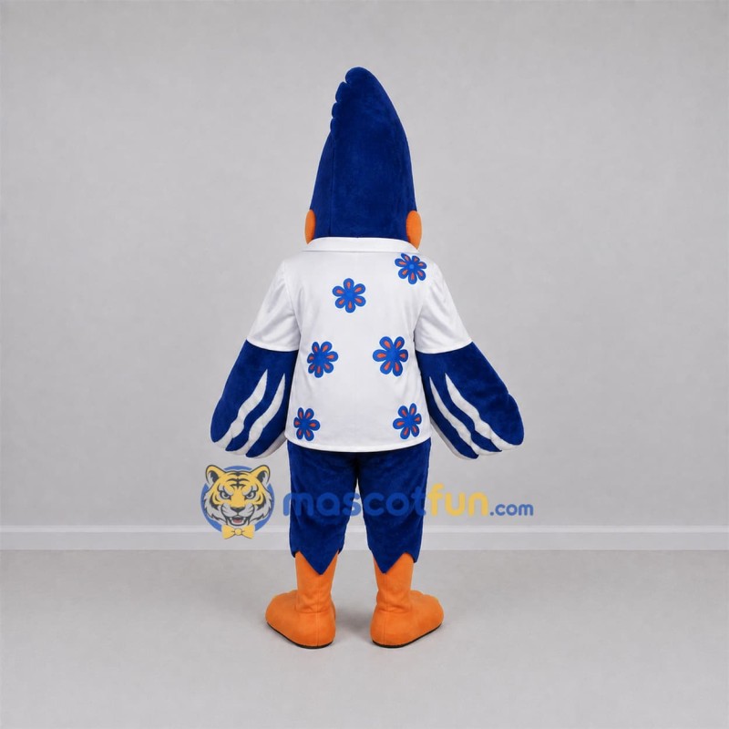 Custom Blue Tropical Bird Mascot Costume Adult Full Body Suit for Summer Parties Custom Blue Tropical Bird Mascot Costume Adult Full Body Suit for Summer Parties