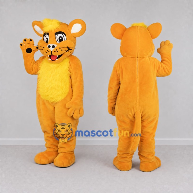 Custom Orange and Yellow Cat Mascot Costume Adult Full Body Suit for Birthday Parties Custom Orange and Yellow Cat Mascot Costume Adult Full Body Suit for Birthday Parties