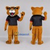 Custom Tan Wildcat Mascot Costume Adult Full Body Suit for Sports Events Custom Tan Wildcat Mascot Costume Adult Full Body Suit for Sports Events