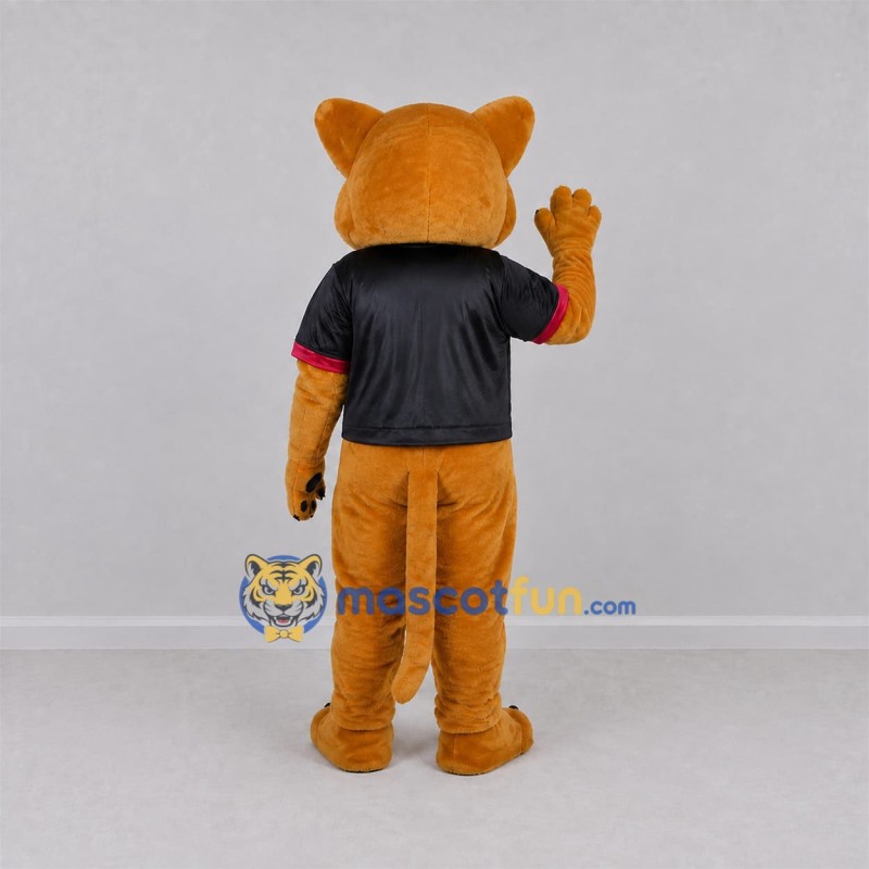Custom Tan Wildcat Mascot Costume Adult Full Body Suit for Sports Events Custom Tan Wildcat Mascot Costume Adult Full Body Suit for Sports Events