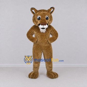 Custom Brown Cougar Mascot Costume Adult Full Body Suit for School Events