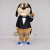 Custom Brown Tuxedo Dog Mascot Costume Adult Full Body Suit for Welcome Events