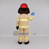 Custom Brown Firefighter Dog Mascot Costume Adult Full Body Suit for Fire Safety Events