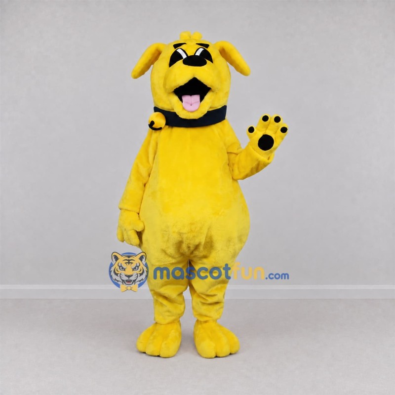 Custom Yellow Dog Mascot Costume Adult Full Body Suit for Birthday Parties Custom Yellow Dog Mascot Costume Adult Full Body Suit for Birthday Parties