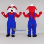 Custom Red and White Dog Mascot Costume Adult Full Body Suit for Community Events