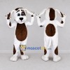 Custom White and Brown Dog Mascot Costume Adult Full Body Suit for Pet Adoption Events Custom White and Brown Dog Mascot Costume Adult Full Body Suit for Pet Adoption Events
