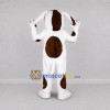 Custom White and Brown Dog Mascot Costume Adult Full Body Suit for Pet Adoption Events Custom White and Brown Dog Mascot Costume Adult Full Body Suit for Pet Adoption Events