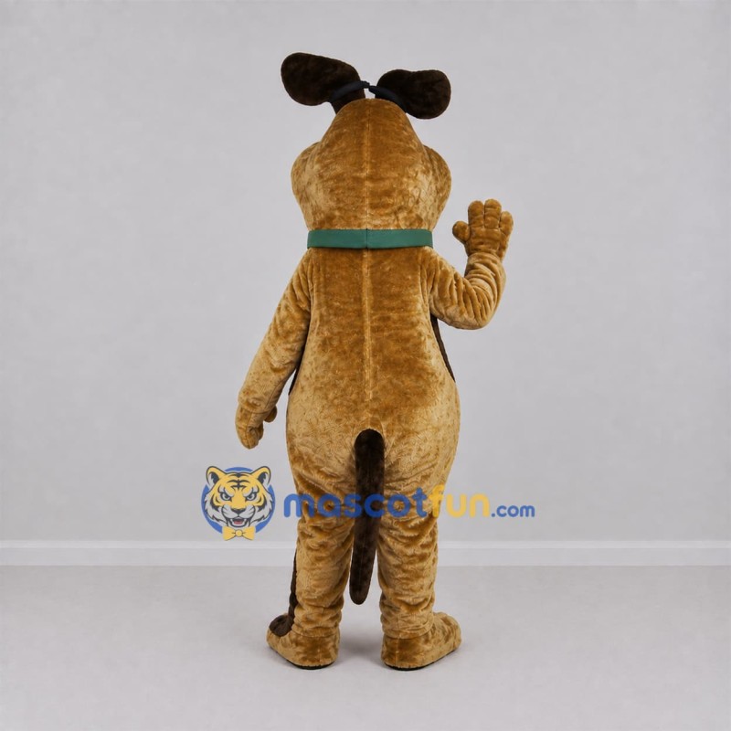 Custom Brown Dog Mascot Costume Adult Full Body Suit for School Events