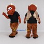 Custom Rust Brown Winged Devil Mascot Costume Adult Full Body Suit for Halloween Events