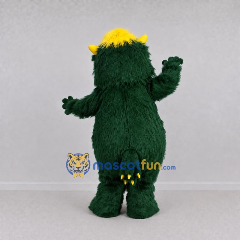 Custom Green and Yellow Furry Monster Mascot Costume Adult Full Body Suit for Halloween Events Custom Green and Yellow Furry Monster Mascot Costume Adult Full Body Suit for Halloween Events