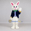 Custom White Bunny Mascot Costume Adult Full Body Suit for Easter Events Custom White Bunny Mascot Costume Adult Full Body Suit for Easter Events