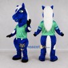 Custom Blue and White Horse Mascot Costume Adult Full Body Suit for Sports Events Custom Blue and White Horse Mascot Costume Adult Full Body Suit for Sports Events