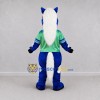 Custom Blue and White Horse Mascot Costume Adult Full Body Suit for Sports Events Custom Blue and White Horse Mascot Costume Adult Full Body Suit for Sports Events