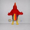 Custom Red and Yellow Rooster Mascot Costume Adult Full Body Suit for Farm Events