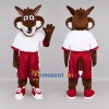 Custom Brown and White Fox Mascot Costume Adult Full Body Suit for Sports Events Custom Brown and White Fox Mascot Costume Adult Full Body Suit for Sports Events