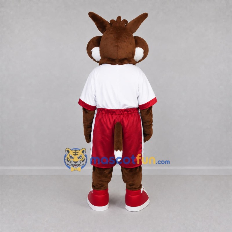 Custom Brown and White Fox Mascot Costume Adult Full Body Suit for Sports Events Custom Brown and White Fox Mascot Costume Adult Full Body Suit for Sports Events