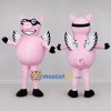 Custom Pink Flying Pig Mascot Costume Adult Full Body Suit for Themed Parties Custom Pink Flying Pig Mascot Costume Adult Full Body Suit for Themed Parties