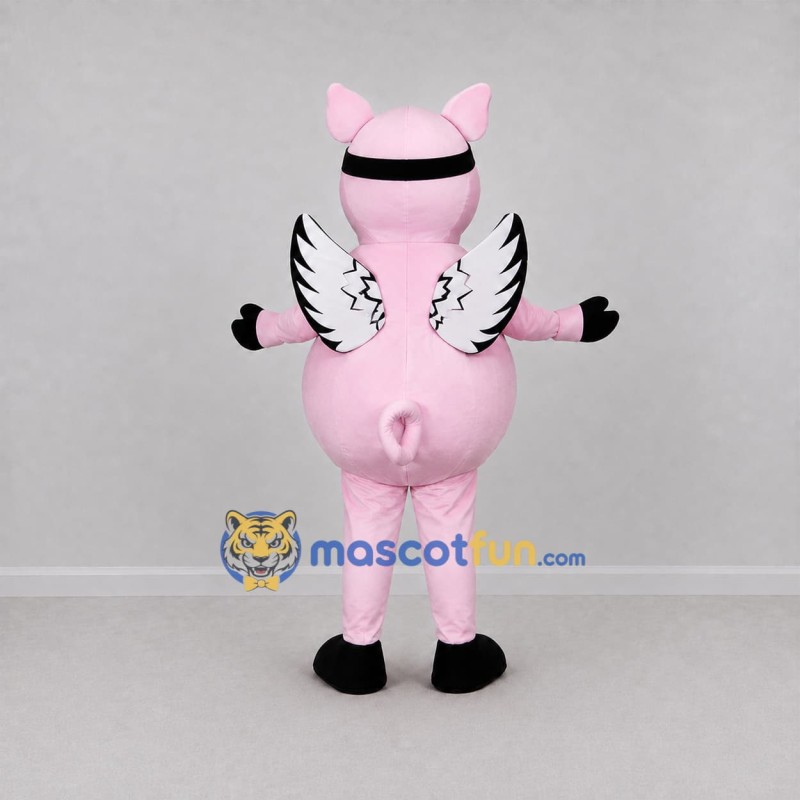 Custom Pink Flying Pig Mascot Costume Adult Full Body Suit for Themed Parties Custom Pink Flying Pig Mascot Costume Adult Full Body Suit for Themed Parties