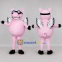 Custom Pink Flying Pig Mascot Costume Adult Full Body Suit for Themed Parties