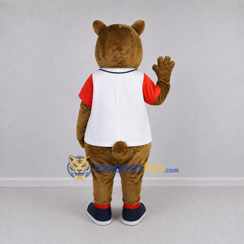 Custom Brown Rodent Mascot Costume Adult Full Body Suit for Sports Events