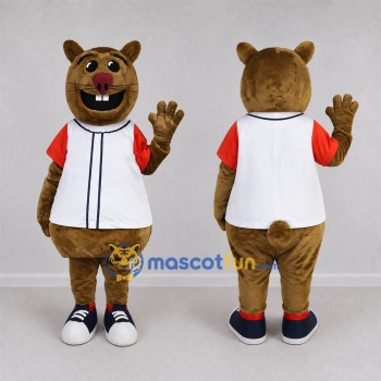 Custom Brown Rodent Mascot Costume Adult Full Body Suit for Sports Events