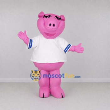 Custom Pink Pig Mascot Costume Adult Full Body Suit for Farm Events Custom Pink Pig Mascot Costume Adult Full Body Suit for Farm Events
