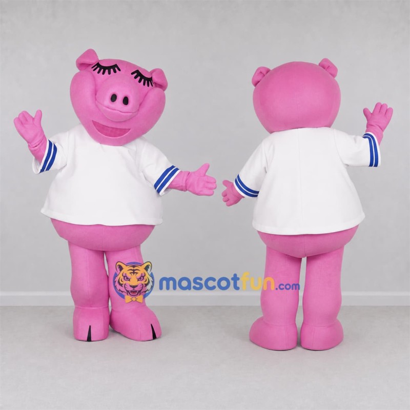 Custom Pink Pig Mascot Costume Adult Full Body Suit for Farm Events Custom Pink Pig Mascot Costume Adult Full Body Suit for Farm Events