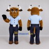 Custom Brown Bull Mascot Costume Adult Full Body Suit for Sports Events