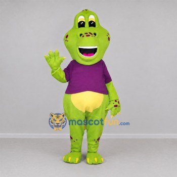 Custom Green and Purple Dinosaur Mascot Costume Adult Full Body Suit for Dinosaur Themed Parties Custom Green and Purple Dinosaur Mascot Costume Adult Full Body Suit for Dinosaur Themed Parties