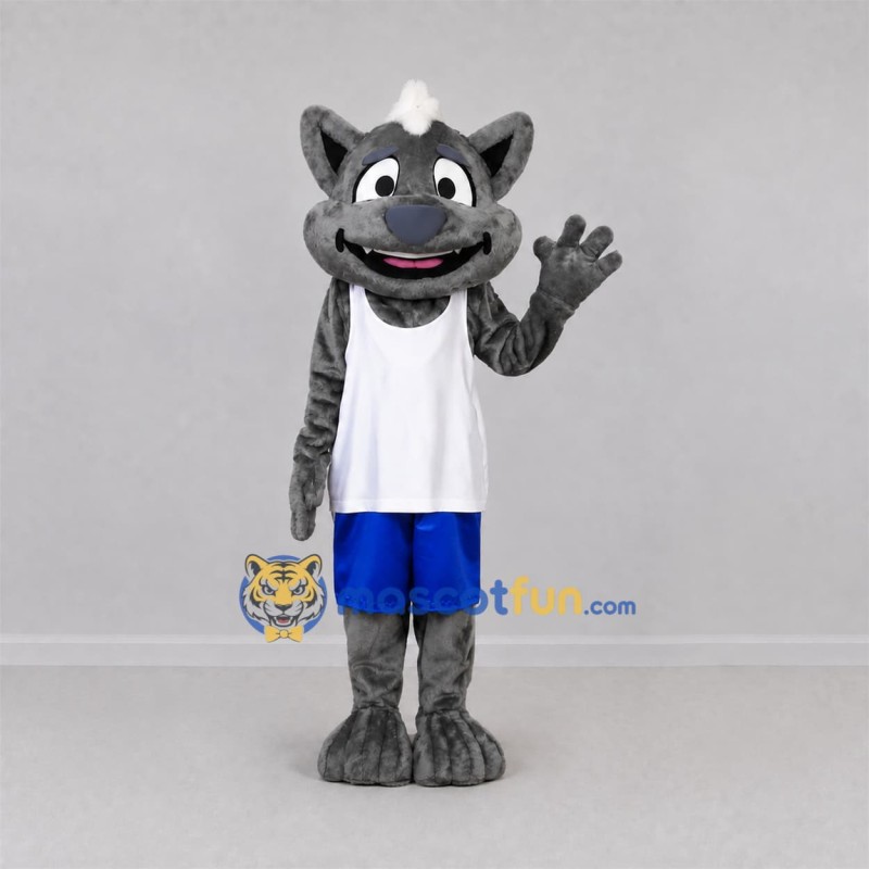 Custom Gray Animal Character Mascot Costume Adult Full Body Suit for Sports Events Custom Gray Animal Character Mascot Costume Adult Full Body Suit for Sports Events