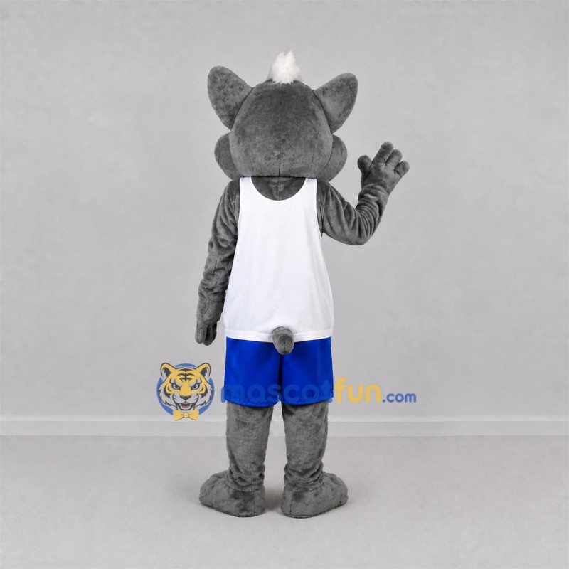 Custom Gray Animal Character Mascot Costume Adult Full Body Suit for Sports Events Custom Gray Animal Character Mascot Costume Adult Full Body Suit for Sports Events