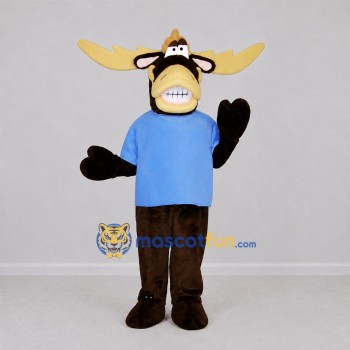 Custom Brown Moose Mascot Costume Adult Full Body Suit for Outdoor Events