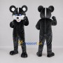 Custom Black and White Mouse Mascot Costume Adult Full Body Suit for School Events